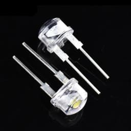 20PCS 100PCS LED 8mm Straw Hat Lamp Bead Are White Cold Light 0.5W 0.75W Big Chips F8MM High Power Hat Light-emitting Diode