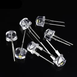 20PCS 100PCS LED 8mm Straw Hat Lamp Bead Are White Cold Light 0.5W 0.75W Big Chips F8MM High Power Hat Light-emitting Diode
