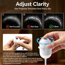 USB Starry Sky Projection Light Adjustable Brightness for Car Interior, Home, Bedroom, Nightlight, Galaxy Atmosphere Light
