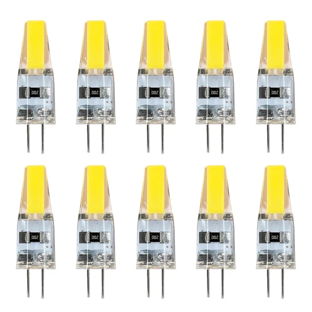 10PCS NEW Dimmable Mini G4 LED COB Lamp 6W Bulb AC DC 12V 220V Candle Lights Replace 30W 40W Halogen for Chandelier Spotlight