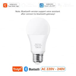 Tuya Wifi E27 Led Lamp RGB CW WW 15W Bluetooth Led Light Bulb Works with Alexa Amazon Google Home for Smart Life Decoration