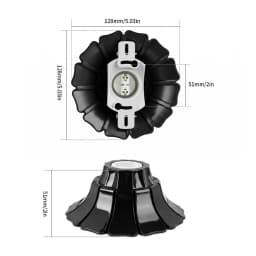 1/2pcs E/26E27 Petal-Shaped Pendant Lamp Holders - Minimalist Black/White Fixed Base Socket