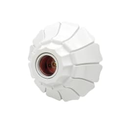 1/2pcs E/26E27 Petal-Shaped Pendant Lamp Holders - Minimalist Black/White Fixed Base Socket