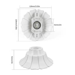 1/2pcs E/26E27 Petal-Shaped Pendant Lamp Holders - Minimalist Black/White Fixed Base Socket