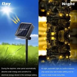 LED Solar Light String 8 Functions Outdoor Waterproof Lawn Starry Sky Christmas Garden Courtyard Decoration Atmosphere Lights