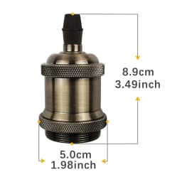 Vintage Lamp Socket Edison Screw Lamp Holder E27 Bulb Bases DIY Light Base With Ring