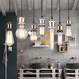 Vintage Lamp Socket Edison Screw Lamp Holder E27 Bulb Bases DIY Light Base With Ring