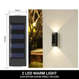 Solar LED Light Outdoor Solar Lighting Lamp Streetlights Exterior Decoration Garland Waterproof Solar Garden Light Wall Light