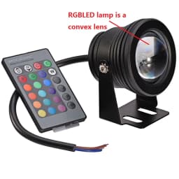 Underwater RGB LED Spotlight Bulb DC12V 10W Landscape Lamp Flood Light Outdoor Garden Fountain Pool Decoration
