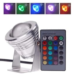 Underwater RGB LED Spotlight Bulb DC12V 10W Landscape Lamp Flood Light Outdoor Garden Fountain Pool Decoration