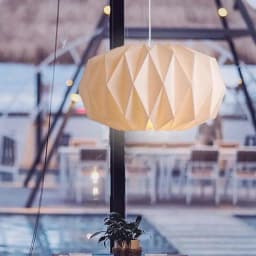Paper Lantern Shade Nordic Style Folding Pendant Light Shade Creative Decorative Lamp Cover for Living Room Decor(without Light)