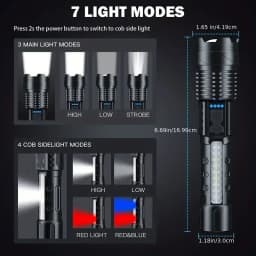 NEW A76 High Power Led Flashlights Built-in 18650 Battery Tactical Flashlight Emergency Spotlight Most Powerful Lantern