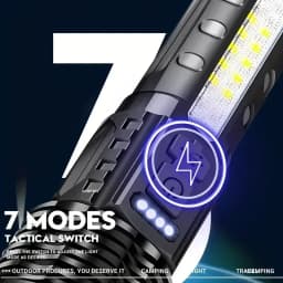 NEW A76 High Power Led Flashlights Built-in 18650 Battery Tactical Flashlight Emergency Spotlight Most Powerful Lantern