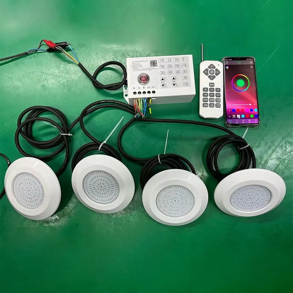 RGB LED Pool Light 12W Bluetooth APP Control  Outdoor/Indoor Underwater Light Fountain Landscape Lamp Piscina Luz Spotlight