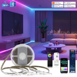 1M-25M Tuya WiFi Addressable LED Strip Lights Kit WS2811 SPI RGBIC Dream Color LED Tape 24V Pixel Strip For Home Decor