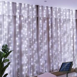 Solar LED Curtain Light Outdoor Garland Solar Fairy String Light Copper Wire Lamps for Garden Yard Wedding Party Holiday Decor