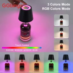 GGbingo Wireless Table Lamp For Wine Bottles LED Bottle Light For Outdoor Touch Control Ideal For Restaurants Bar Festival Party