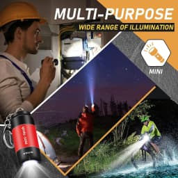 Mini LED Keychain Flashlight USB Torch Pocket-sized Keychain Lights Keyring Lamp USB Flashlights