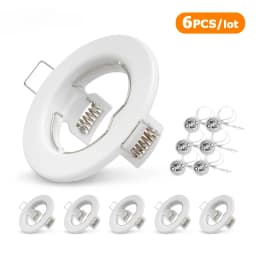 6pcs Recessed Downlight Frame LED Ceiling Fixtures Downlight GU10 MR16 Ceiling Spot Lights Fitting Fixture