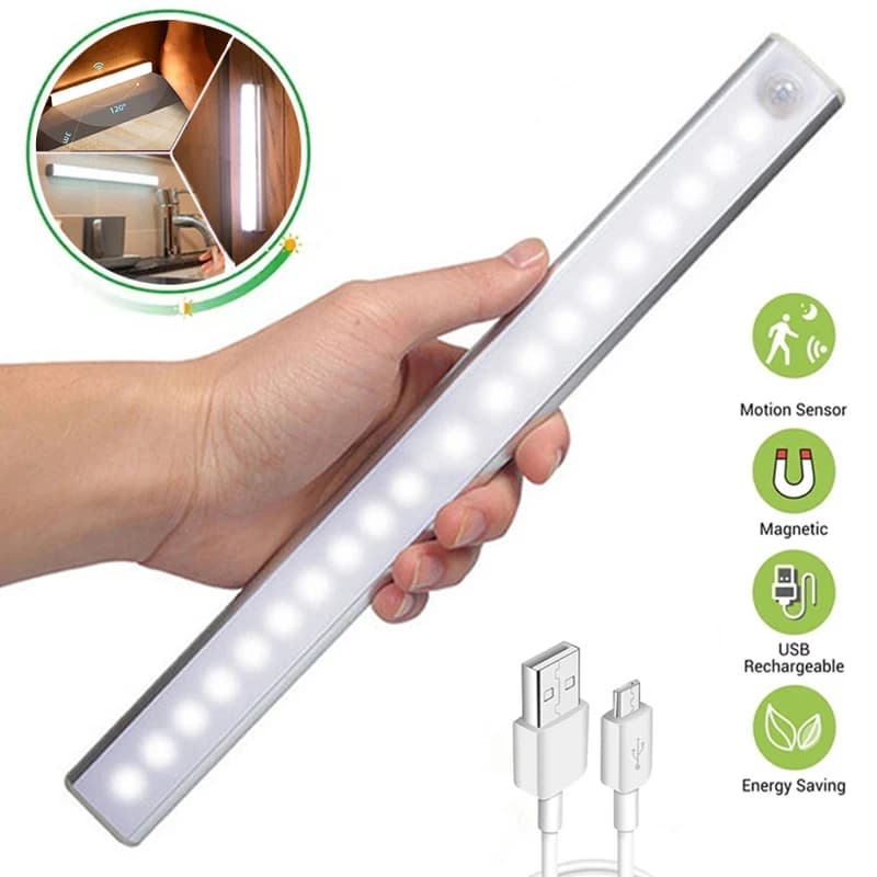 Motion Sensor Light Wireless LED Night Light Closet Night Light Kitchen Bedroom Detector Light Cabinet Staircase Backlight