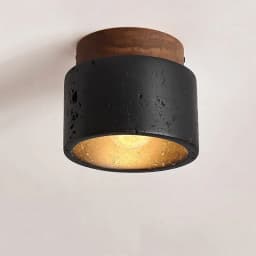 Wabi-sabi Ceiling Lamp Black Cave Stone Porch Balcony Light Northern Europe Ceiling Chandelier for Home Corridor Decoration