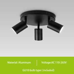 GU10 LED Track Light Spotlight 110-220V Suit Ceiling Lamp GU10 3 Color COB Spot Lights For Kitchen Commercial Living Room Home