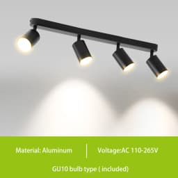 GU10 LED Track Light Spotlight 110-220V Suit Ceiling Lamp GU10 3 Color COB Spot Lights For Kitchen Commercial Living Room Home