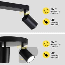 GU10 LED Track Light Spotlight 110-220V Suit Ceiling Lamp GU10 3 Color COB Spot Lights For Kitchen Commercial Living Room Home