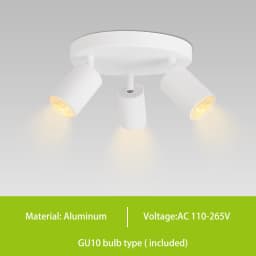 GU10 LED Track Light Spotlight 110-220V Suit Ceiling Lamp GU10 3 Color COB Spot Lights For Kitchen Commercial Living Room Home