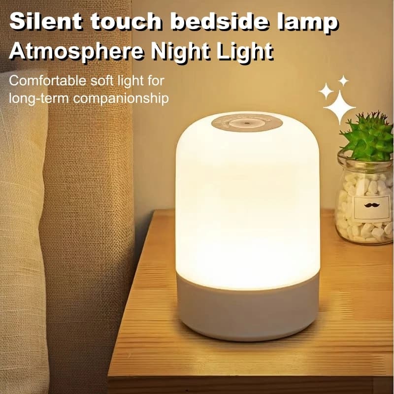 LED Night Lights 3 Colors Dimmable Touch Switch Table Lamp Portable Table Bedside Lamps for Bedroom Bedside Lighting Decoration