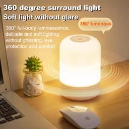LED Night Lights 3 Colors Dimmable Touch Switch Table Lamp Portable Table Bedside Lamps for Bedroom Bedside Lighting Decoration