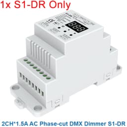 Skydance S1-D S1-D1 S1-DR AC Triac DMX Dimmer DIN Rail 2CH*1.5A 2CH*1A 1CH*2A AC Phase-cut DMX LED Dimmer Controller AC110V 220V