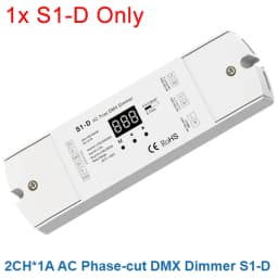 Skydance S1-D S1-D1 S1-DR AC Triac DMX Dimmer DIN Rail 2CH*1.5A 2CH*1A 1CH*2A AC Phase-cut DMX LED Dimmer Controller AC110V 220V