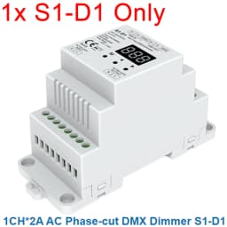 Skydance S1-D S1-D1 S1-DR AC Triac DMX Dimmer DIN Rail 2CH*1.5A 2CH*1A 1CH*2A AC Phase-cut DMX LED Dimmer Controller AC110V 220V