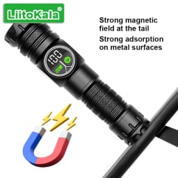 10W White/Yellow Flashlight 750-1500LM Adjustable, Red Flash Mode, Waterproof Design, Ideal for Camping/Emergency