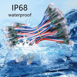 WS2811 DC5V/12V 12mm Full Color LED Pixels String Lights IP68 Waterproof RGB Digital Addressable LED Module Light 50/100/1000pcs