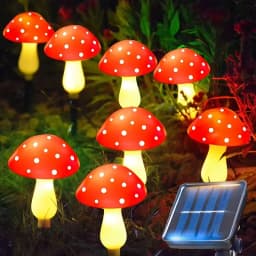 Solar Crack Mushroom Garden Lights Outdoor Pathway Lights Made of Durable ABS for Yards Weddings Christmas Lawn Decorations