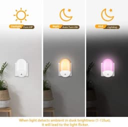 Baby Night Lamp Warm LED Bedside Lamp with Plug-in Wall Remote Control Kawaii Room Decor RGB Multicolor Light