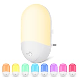 Baby Night Lamp Warm LED Bedside Lamp with Plug-in Wall Remote Control Kawaii Room Decor RGB Multicolor Light