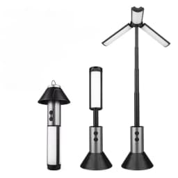 8000mAh Telescopic Camping Lamp, USB Rechargeable Flash Light，Waterproof 8 Modes Dimmable for Outdoor Hiking Emergency Survival