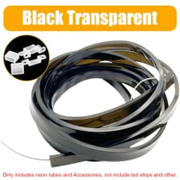 Transparent Milky White Black LED Silicone Tube Flexible Protection Cover Waterproof For 8/10/12mm WS2812B WS2811 5050 Led Strip