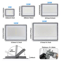 Led Floodlight Outdoor IP66 Waterproof 50W 100W 200W 300W 500W 220V Reflector LED Garden Lighting Street Lamp Wall Flood Lights