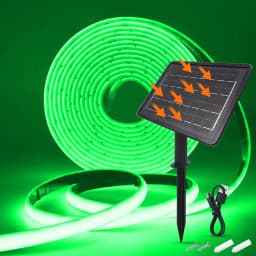 Solar Neon Light Strip 24V COB Waterproof IP68 Red Green Blue Warm Natural White 320LEDs/m Flexible High Density Linear Lighting