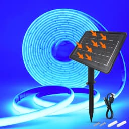 Solar Neon Light Strip 24V COB Waterproof IP68 Red Green Blue Warm Natural White 320LEDs/m Flexible High Density Linear Lighting