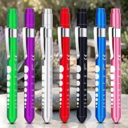 2/4 Pcs LED Pen Lights For Nurses Reusable Student Doctor Daily Use Portable Flashlight With Pupil Size Markers With Pocket Clip