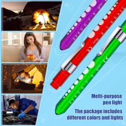 2/4 Pcs LED Pen Lights For Nurses Reusable Student Doctor Daily Use Portable Flashlight With Pupil Size Markers With Pocket Clip