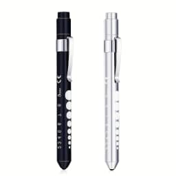 2/4 Pcs LED Pen Lights For Nurses Reusable Student Doctor Daily Use Portable Flashlight With Pupil Size Markers With Pocket Clip