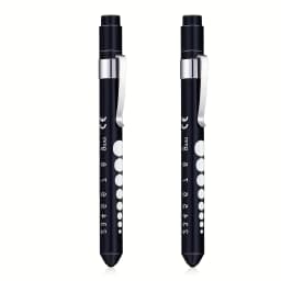 2/4 Pcs LED Pen Lights For Nurses Reusable Student Doctor Daily Use Portable Flashlight With Pupil Size Markers With Pocket Clip