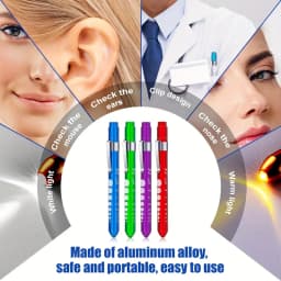 2/4 Pcs LED Pen Lights For Nurses Reusable Student Doctor Daily Use Portable Flashlight With Pupil Size Markers With Pocket Clip