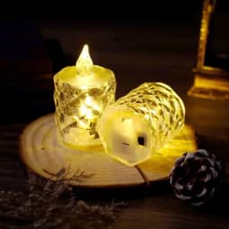 24-1PCS Flameless LED Light Candle LED Crystal Candle Light Electronic Night Lamp Dating Party Holiday Home Wedding Decoration
